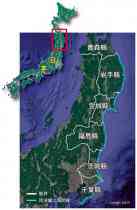 震災後興建防波堤之海岸線 震災後興建防波堤之海岸線